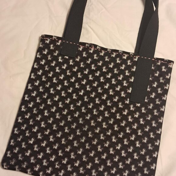 VANS CANVAS TOTE BAG BLACK PINK ZEBRAS NWOT - Picture 2 of 4